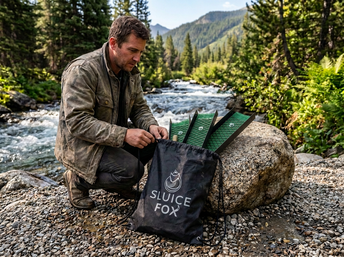 Sluice Fox 12" Pocket Sluice Box – Portable Metal Sluice Kit