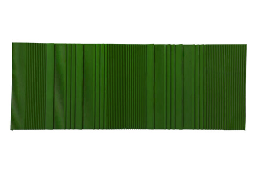 Sluice box matting with rubber riffles; gold sluice mat for sluice box; gold prospecting supplies;10 X 27 inch cut to fit, green color with multiple aggressive rib patterns