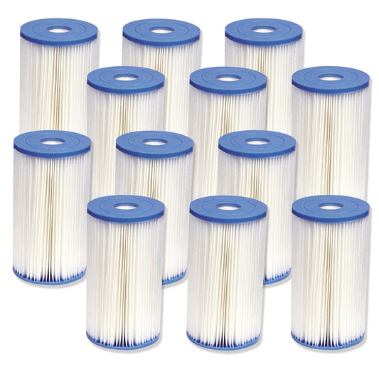 12 Pack Intex Type B Filter Cartridge for Above Ground Swimming Pool Pumps