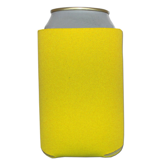 Single Premium Blank Beverage Insulator Can Cooler for Soda and Beverages (Yellow)