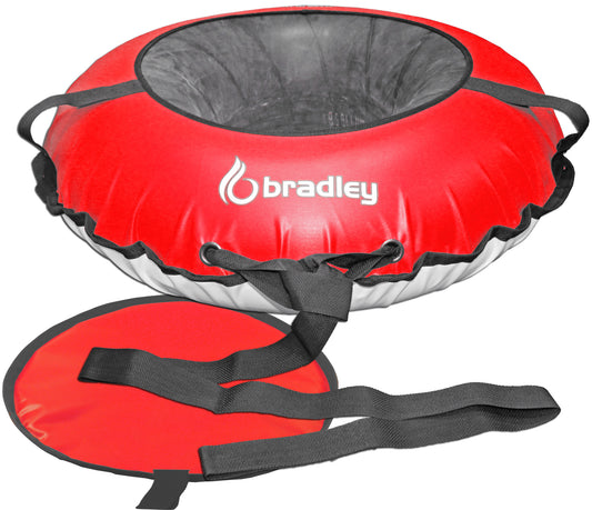 Bradley Snow Tubes: 42-Inch Heavy Duty Inflatable Sledding Tubes with Padded Saucer Sled - Elevate Your Snow Fun! Best Sledding Adventure Tubes for Adults