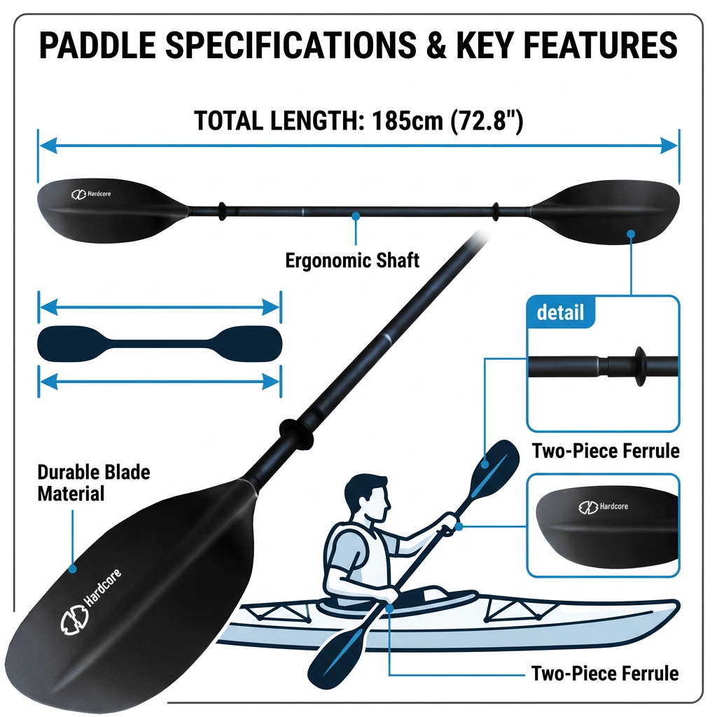 Kids Kayak Paddle for River Tubing and Water Adventures | Double-Sided Oars Ideal for Young Paddlers or on River Runs, Lakes, and Streams | Lightweight, Easy-to-Use