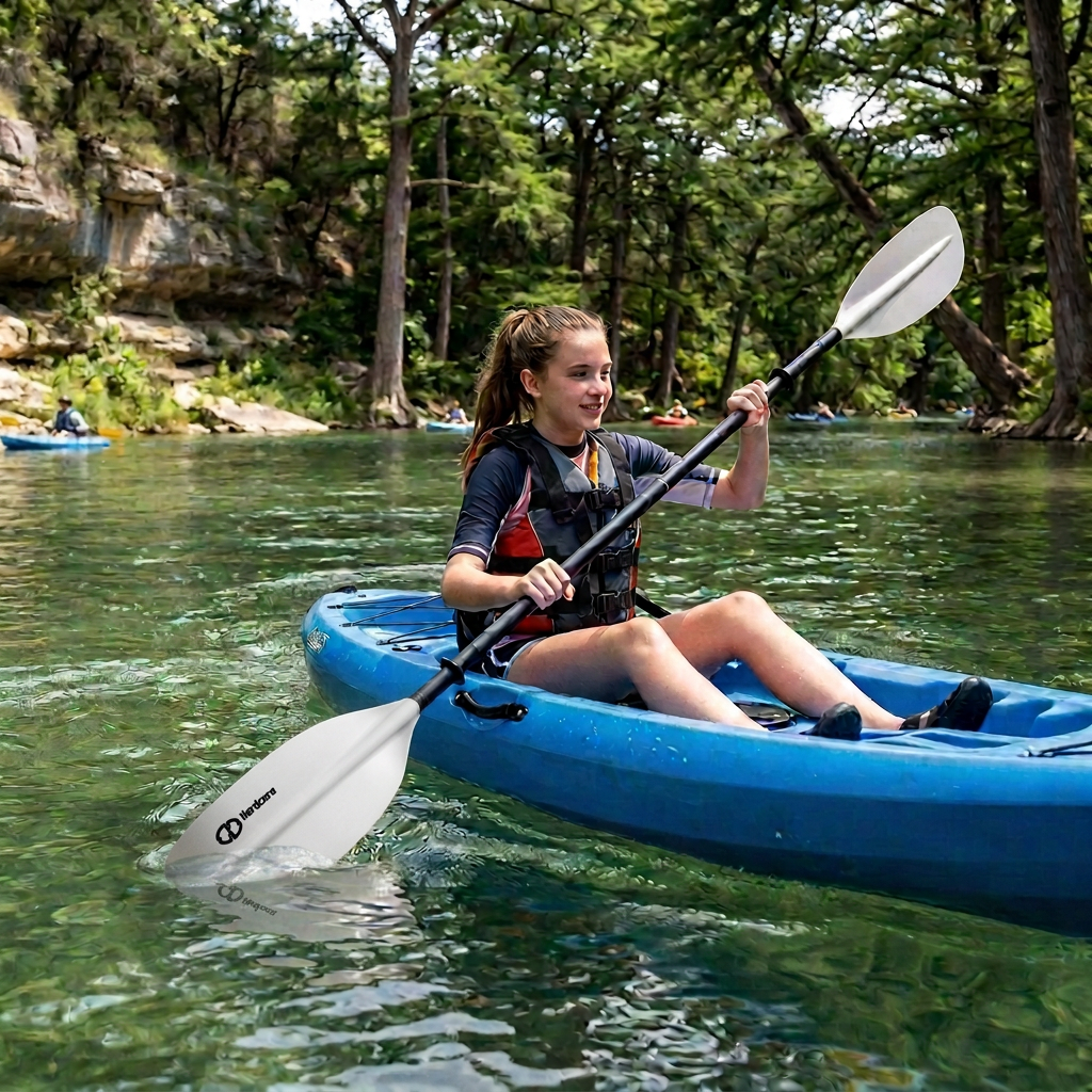 Kids Kayak Paddle for River Tubing and Water Adventures | Double-Sided Oars Ideal for Young Paddlers or on River Runs, Lakes, and Streams | Lightweight, Easy-to-Use