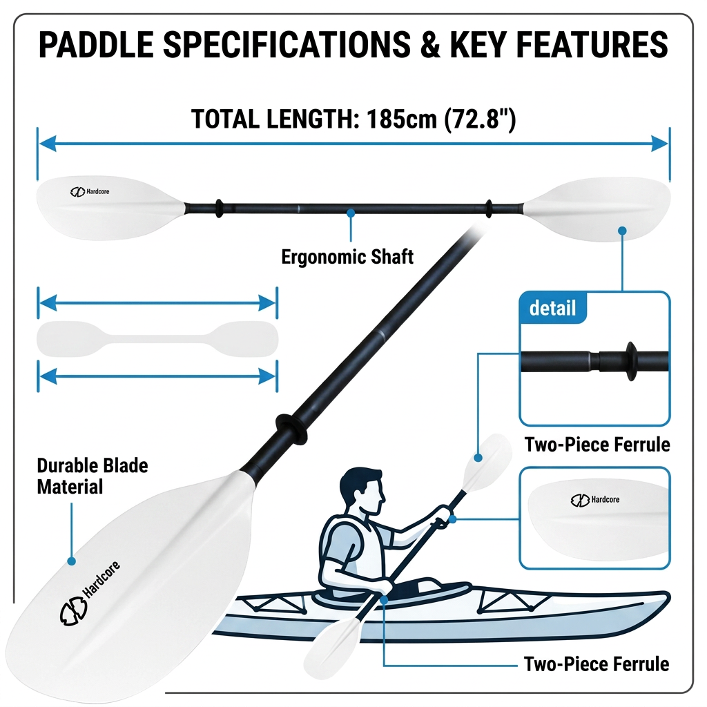 Kids Kayak Paddle for River Tubing and Water Adventures | Double-Sided Oars Ideal for Young Paddlers or on River Runs, Lakes, and Streams | Lightweight, Easy-to-Use