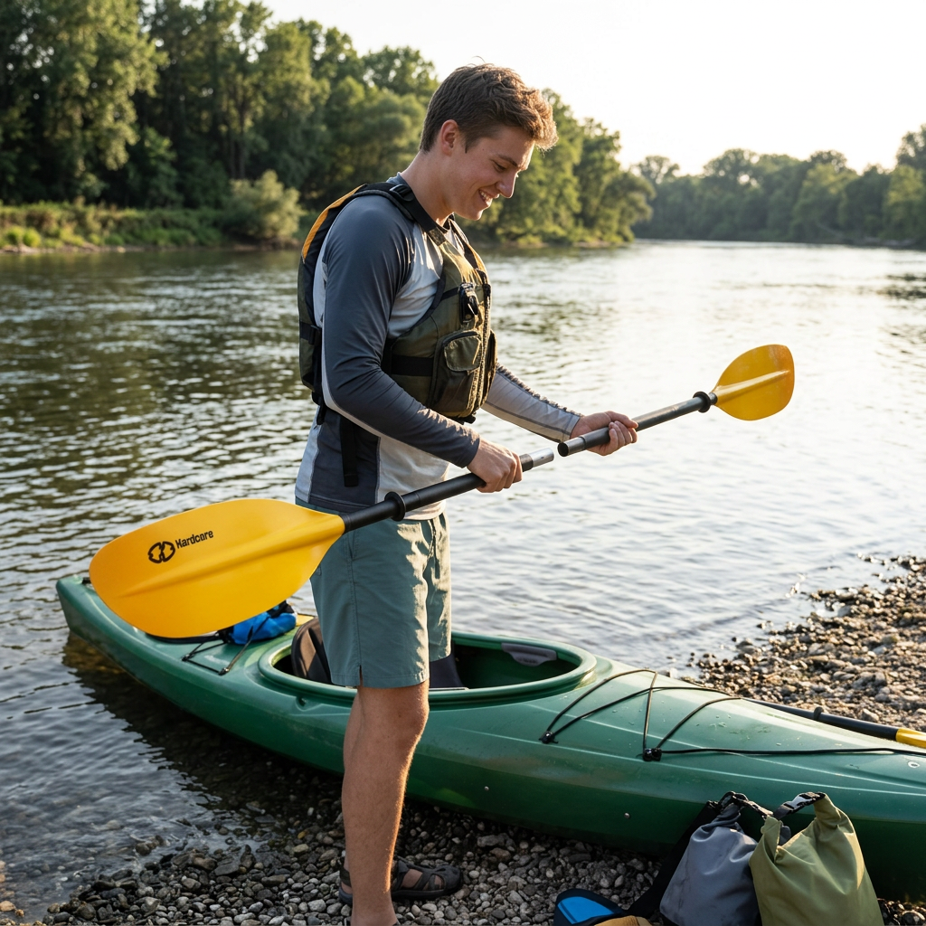 Kids Kayak Paddle for River Tubing and Water Adventures | Double-Sided Oars Ideal for Young Paddlers or on River Runs, Lakes, and Streams | Lightweight, Easy-to-Use