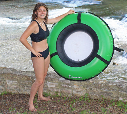 Pack of three Bradley heavy duty tubes for floating the river; Whitewater water tube; Rubber inner tube with cover for river floating; Linking tubes for floating the river; river raft tube