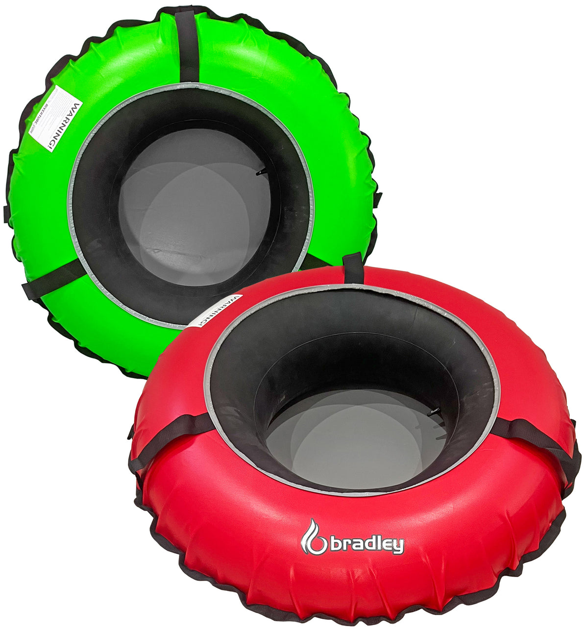 Pack of two Bradley heavy duty tubes for floating the river; Whitewater water tube; Rubber inner tube with cover for river floating; Linking tandem river tubes; river raft tube