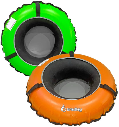 Pack of two Bradley heavy duty tubes for floating the river; Whitewater water tube; Rubber inner tube with cover for river floating; Linking tandem river tubes; river raft tube
