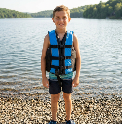 Hardcore life jacket paddle vest; Coast Guard approved Type III PFD life vest flotation device; Jet ski, wakeboard, kayak; Ideal extra life jacket for your pontoon boat w/ Leg Strap