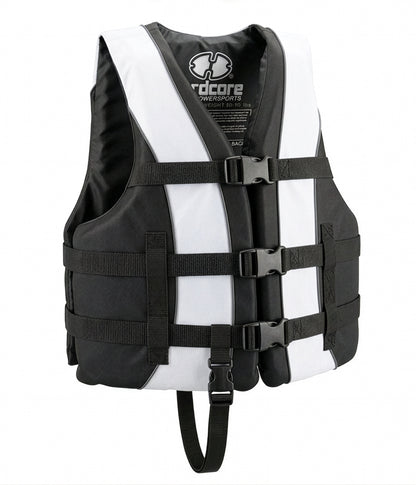 Hardcore life jacket paddle vest; Coast Guard approved Type III PFD life vest flotation device; Jet ski, wakeboard, kayak; Ideal extra life jacket for your pontoon boat w/ Leg Strap