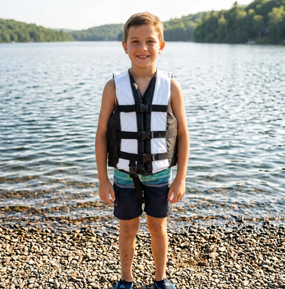 Hardcore life jacket paddle vest; Coast Guard approved Type III PFD life vest flotation device; Jet ski, wakeboard, kayak; Ideal extra life jacket for your pontoon boat w/ Leg Strap