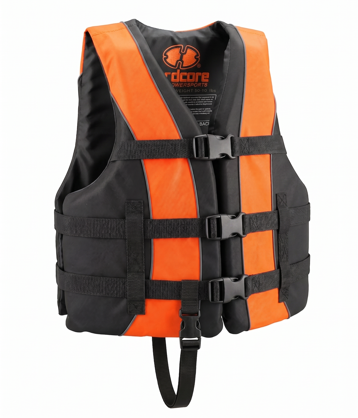 Hardcore life jacket paddle vest; Coast Guard approved Type III PFD life vest flotation device; Jet ski, wakeboard, kayak; Ideal extra life jacket for your pontoon boat w/ Leg Strap