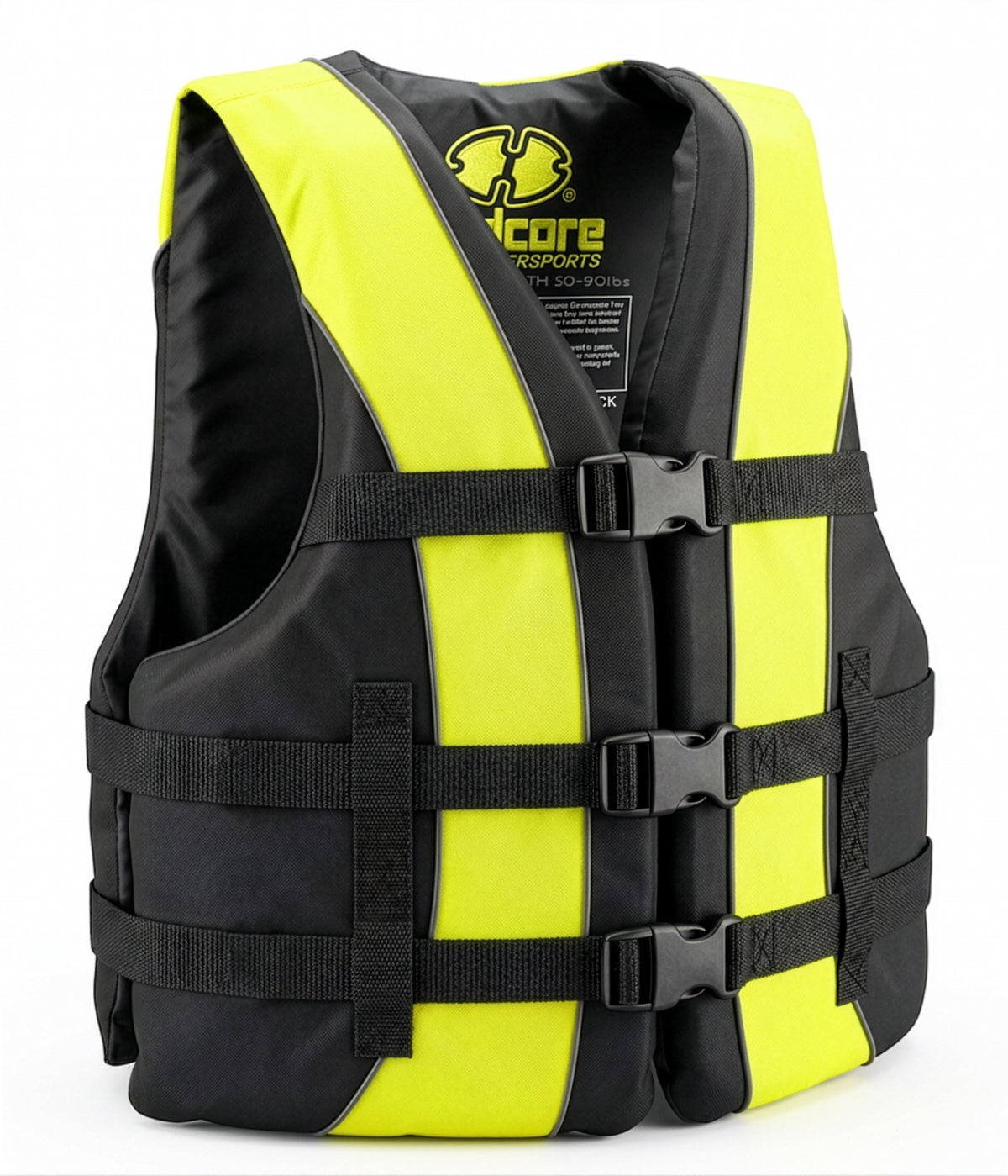 Hardcore Life Jacket Paddle Vest; Coast Guard Approved Type III PFD Life Vest Flotation Device; Jet ski, Wakeboard, Kayak; Ideal Extra Life Jacket for Your Pontoon Boat