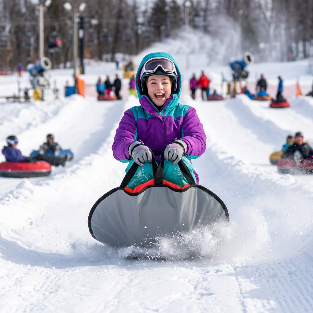Bradley Flexible Snow Saucer - Lightweight Padded Insert Cushion for Bradley Snow Tubes, Winter Sled, 24" or 36" Size, RapidGlide Technology for Smooth Ride