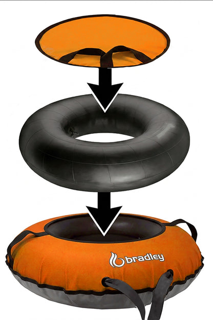 Bradley Flexible Snow Saucer - Lightweight Padded Insert Cushion for Bradley Snow Tubes, Winter Sled, 24" or 36" Size, RapidGlide Technology for Smooth Ride