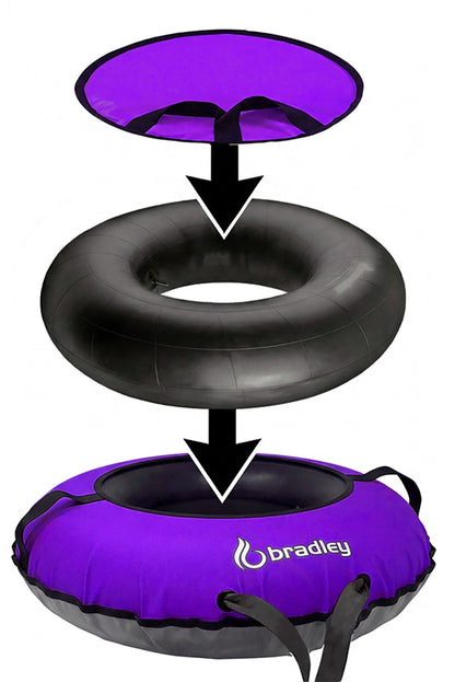 Bradley Flexible Snow Saucer - Lightweight Padded Insert Cushion for Bradley Snow Tubes, Winter Sled, 24" or 36" Size, RapidGlide Technology for Smooth Ride