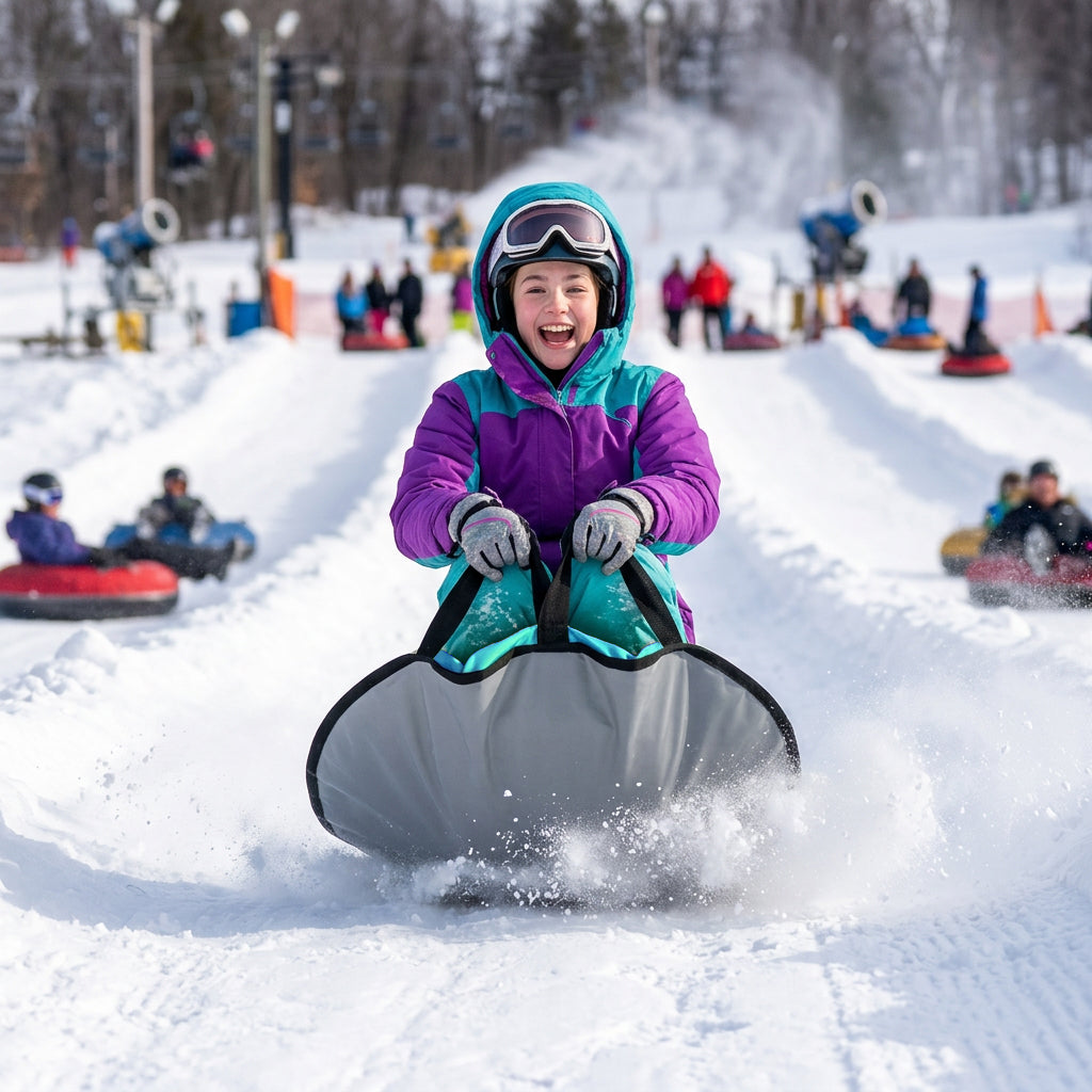 Bradley Flexible Snow Saucer - Lightweight Padded Insert Cushion for Bradley Snow Tubes, Winter Sled, 24" or 36" Size, RapidGlide Technology for Smooth Ride