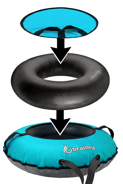 Bradley Flexible Snow Saucer - Lightweight Padded Insert Cushion for Bradley Snow Tubes, Winter Sled, 24" or 36" Size, RapidGlide Technology for Smooth Ride