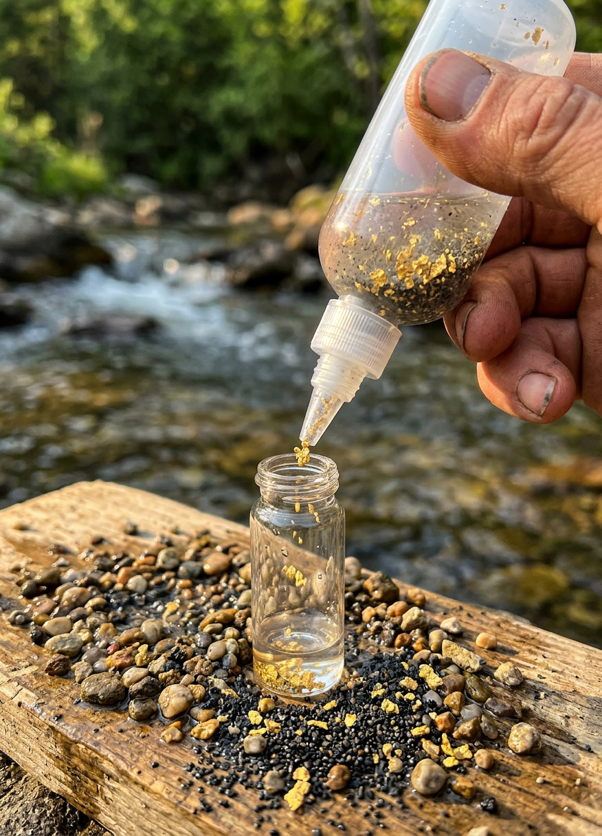 Sluice Fox 4 oz Snifter Bottle for Gold Panning