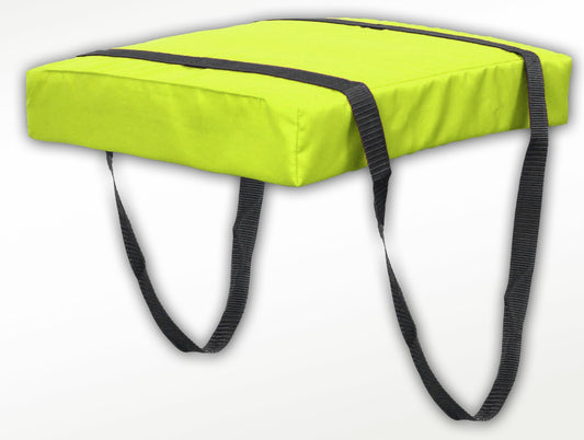 Bradley Type IV Boat Cushion USCG Approved Throwable Flotation Device; Coast Guard approved throw preserver with foam cushion; throwable boat cushion safety device (neon yellow color)