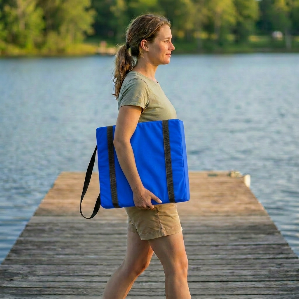 Bradley Type IV Boat Cushion USCG Approved Throwable Flotation Device; Coast Guard approved throw preserver with foam cushion; throwable boat seat safety device
