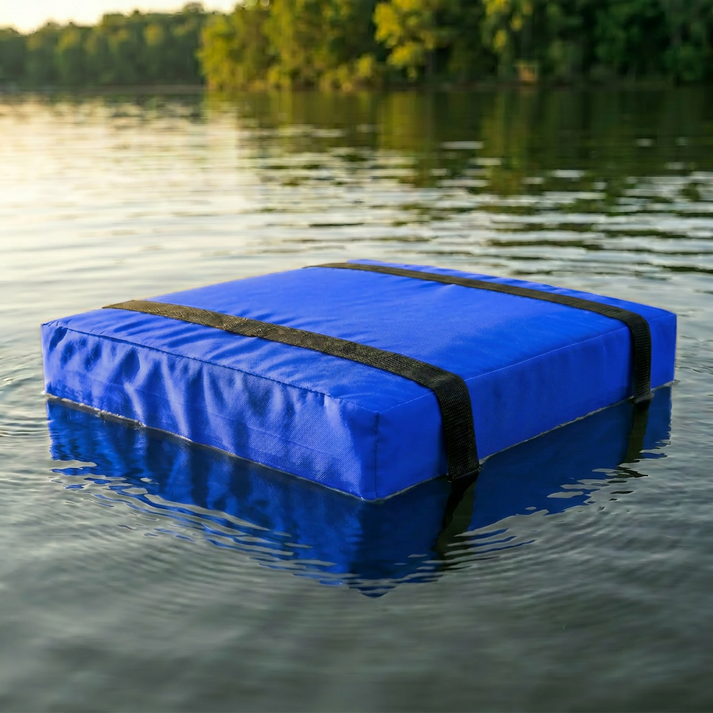 Bradley Type IV Boat Cushion USCG Approved Throwable Flotation Device; Coast Guard approved throw preserver with foam cushion; throwable boat seat safety device