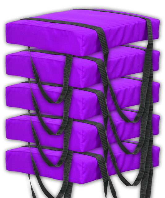 Bradley Type IV Boat Cushion USCG Approved Throwable Flotation Device; Coast Guard approved throw preserver with foam cushion; throwable boat cushion safety device (5-Pack, purple color)