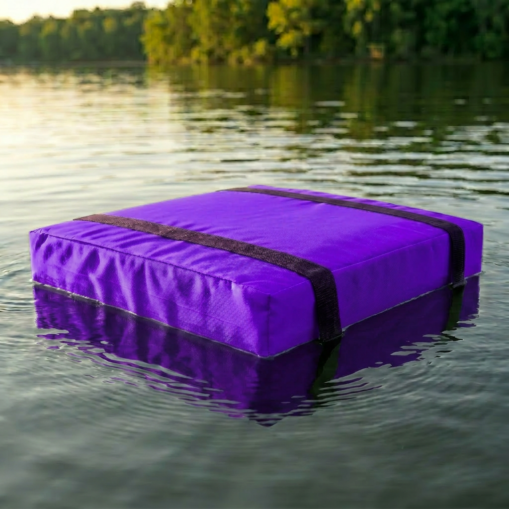 Bradley Type IV Boat Cushion USCG Approved Throwable Flotation Device; Coast Guard approved throw preserver with foam cushion; throwable boat seat safety device