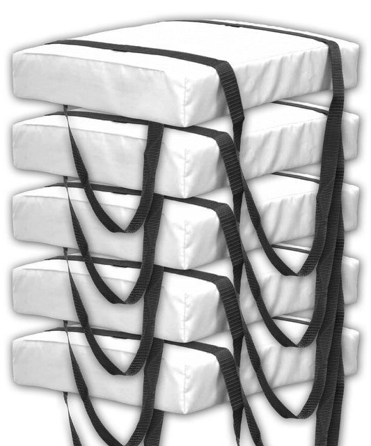 Bradley Type IV Boat Cushion USCG Approved Throwable Flotation Device; Coast Guard approved throw preserver with foam cushion; throwable boat cushion safety device (5-Pack, white color)