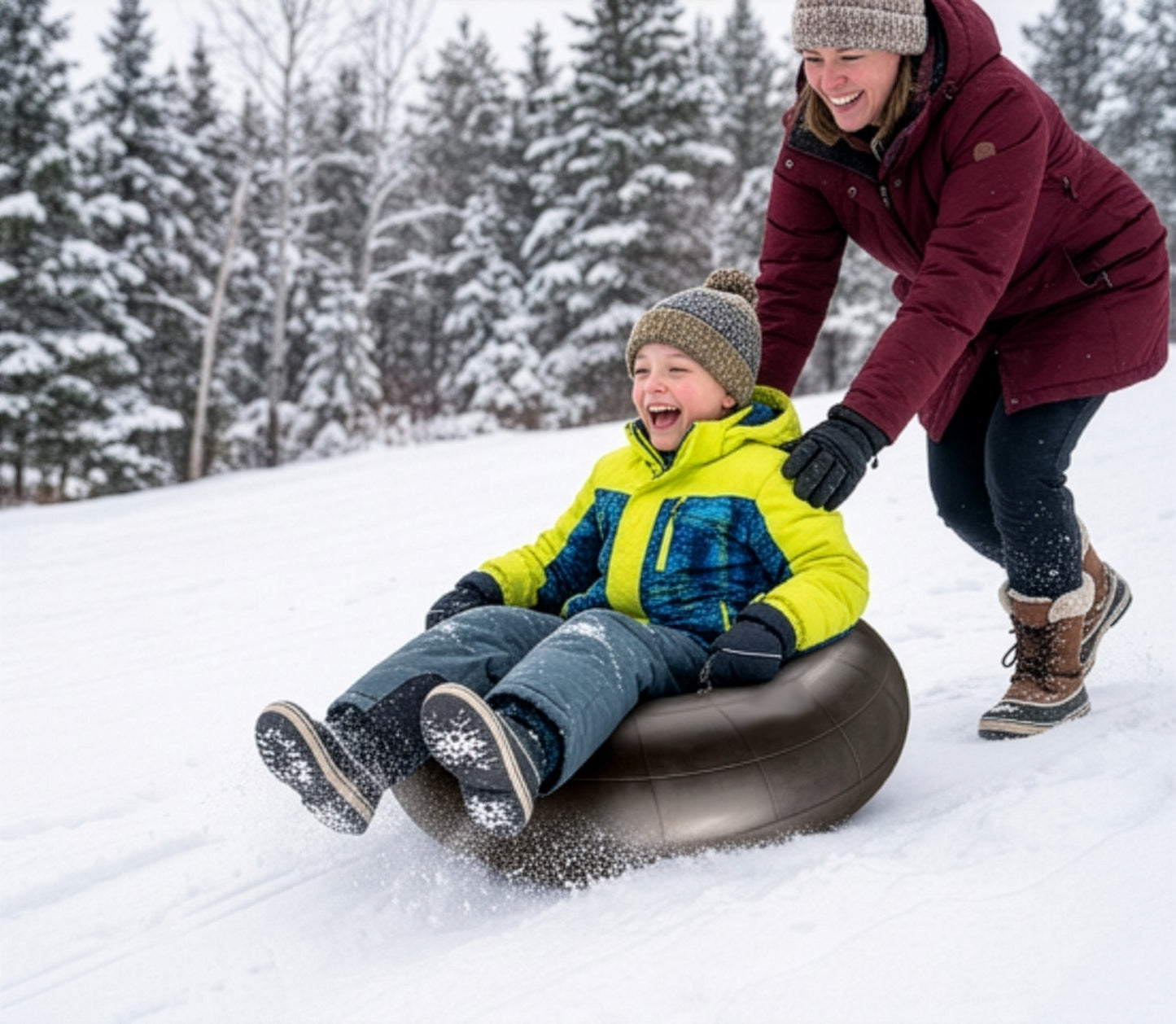 Bradley Heavy Duty Butyl Rubber Inner Tubes – Inflatable Tubes for Snow Sledding, River Floating, Pool Closing, and Whitewater Adventures