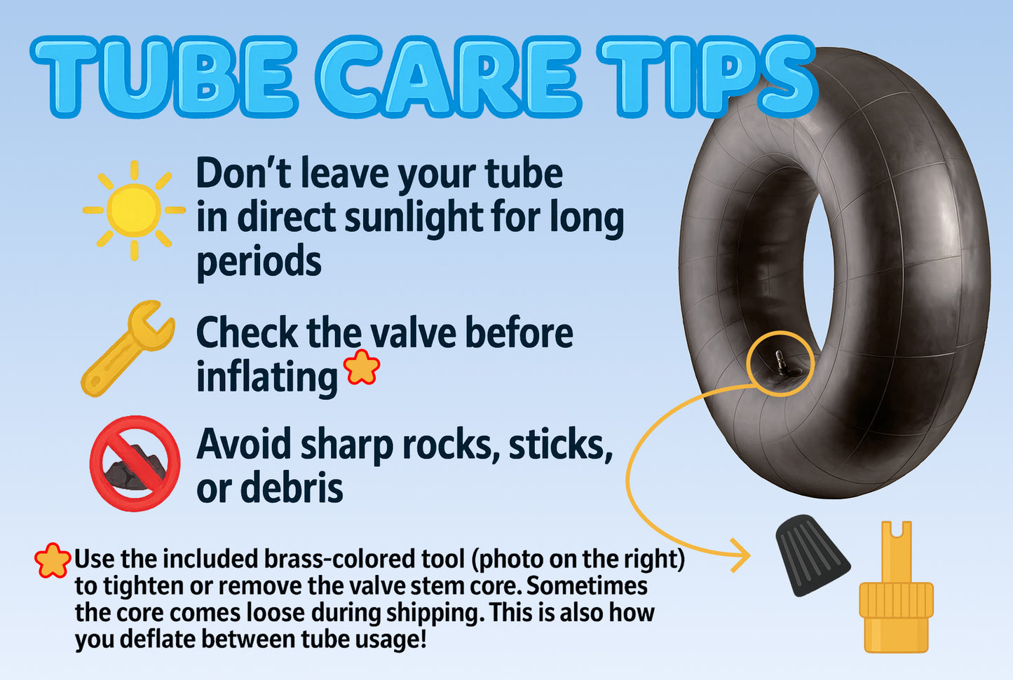 Bradley Heavy Duty Butyl Rubber Inner Tubes – Inflatable Tubes for Snow Sledding, River Floating, Pool Closing, and Whitewater Adventures