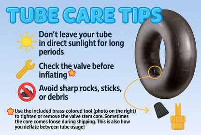 Bradley Heavy Duty Butyl Rubber Inner Tubes – Inflatable Tubes for Snow Sledding, River Floating, Pool Closing, and Whitewater Adventures