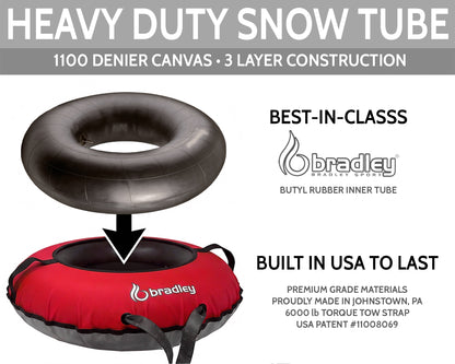 Ultimate Towable Snow Tube Sled with Heavy Duty Cover