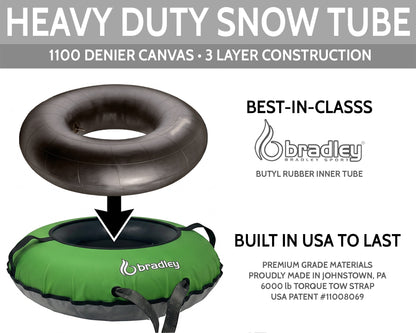 Ultimate Towable Snow Tube Sled with Heavy Duty Cover