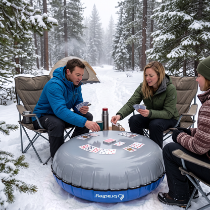 Ultimate Deluxe Towable Snow Tube Sled with Heavy Duty Cover