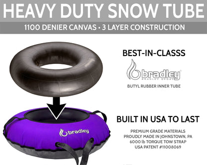 Ultimate Towable Snow Tube Sled with Heavy Duty Cover