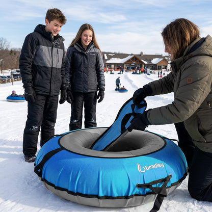 Ultimate Deluxe Towable Snow Tube Sled with Heavy Duty Cover
