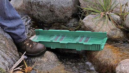 Sluice Fox Portable Expandable Sluice Box for Gold Mining and Prospecting; Includes miner's moss, Hungarian style riffles, and deep V riffles.  Essential tool for gold panning kits