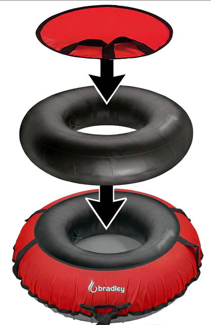 Bradley Flexible Snow Saucer - Lightweight Padded Insert Cushion for Bradley Snow Tubes, Winter Sled, 24" or 36" Size, RapidGlide Technology for Smooth Ride