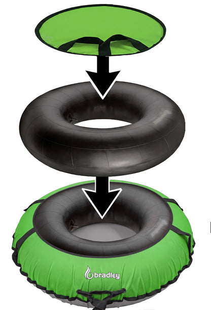 Bradley Flexible Snow Saucer - Lightweight Padded Insert Cushion for Bradley Snow Tubes, Winter Sled, 24" or 36" Size, RapidGlide Technology for Smooth Ride