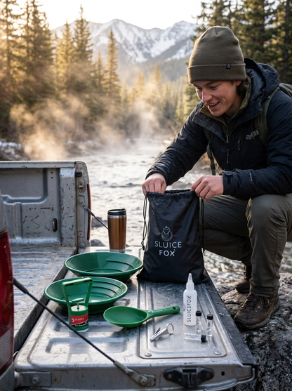 Sluice Fox 10-Piece Gold Panning Kit with Bag