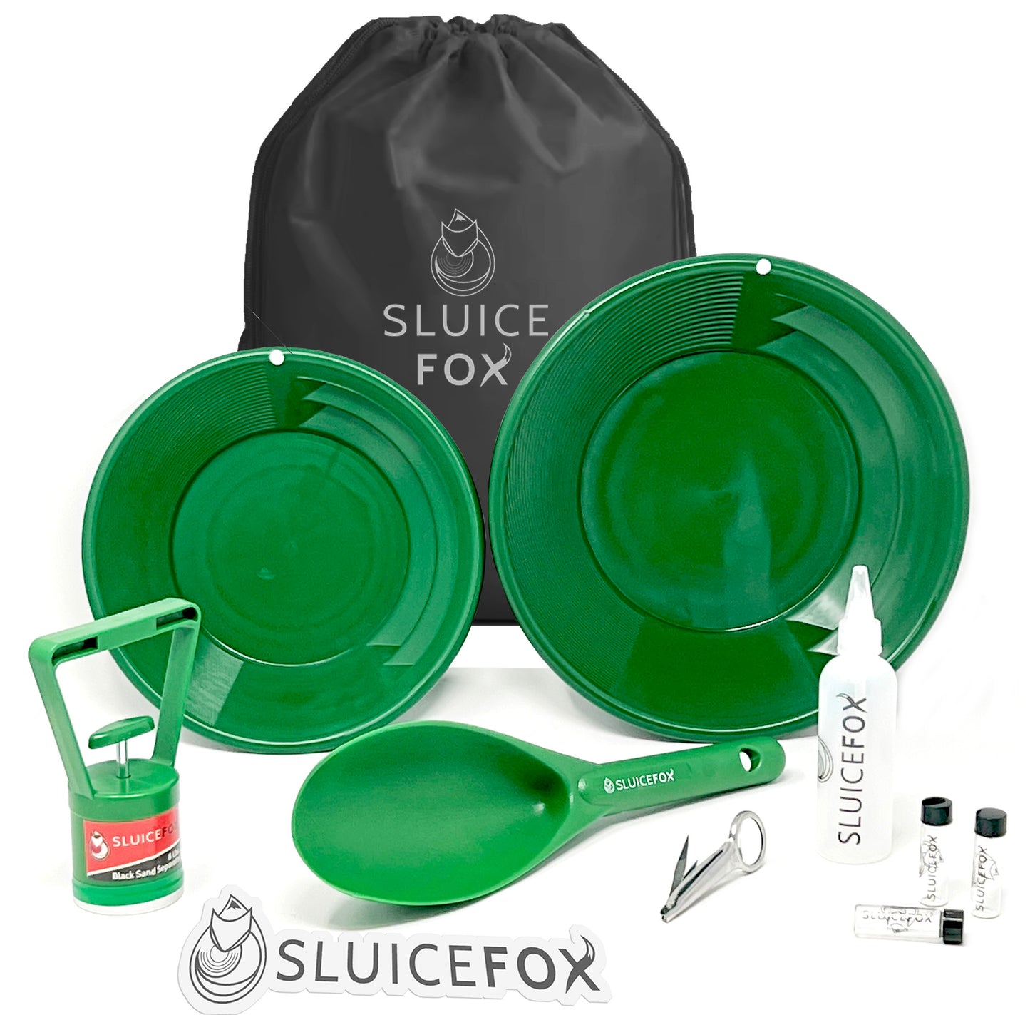 Sluice Fox 10-Piece Gold Panning Kit with Bag