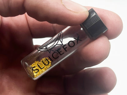 Sluice Fox Glass Vial for gold panning kits (15 pack); 2 inch glass water tight vial for storing and displaying gold nuggets, flake and fines; prospecting tools for gold mining
