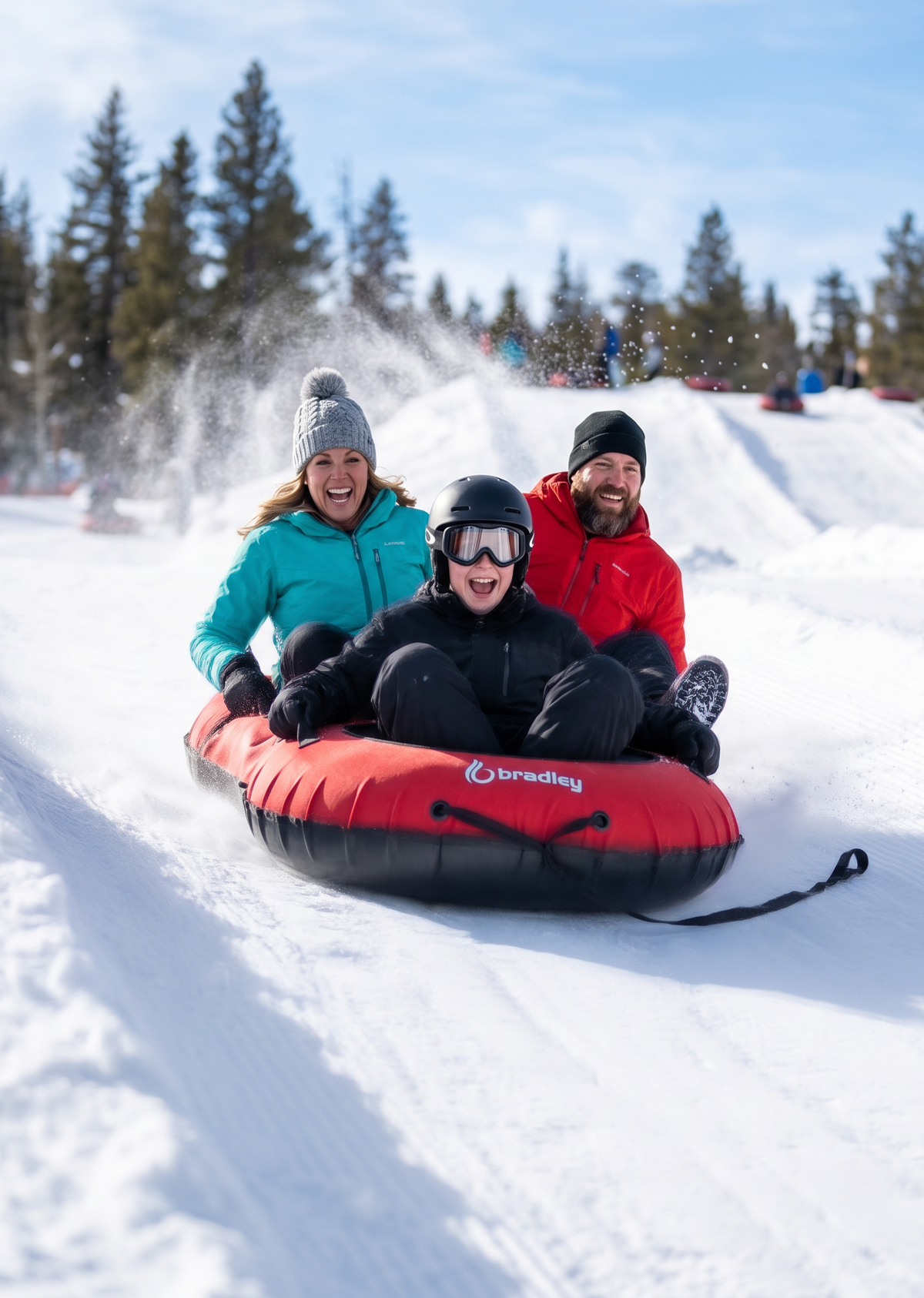 Ultimate Towable Snow Tube Sled with Heavy Duty Cover