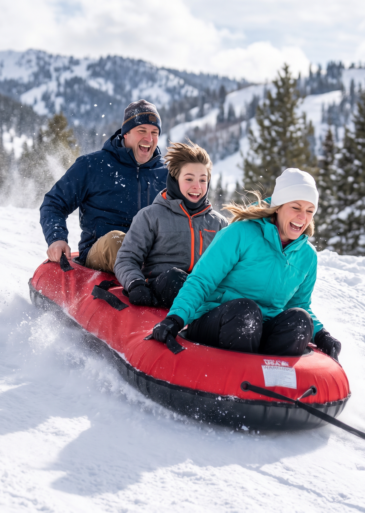 Ultimate Towable Snow Tube Sled with Heavy Duty Cover