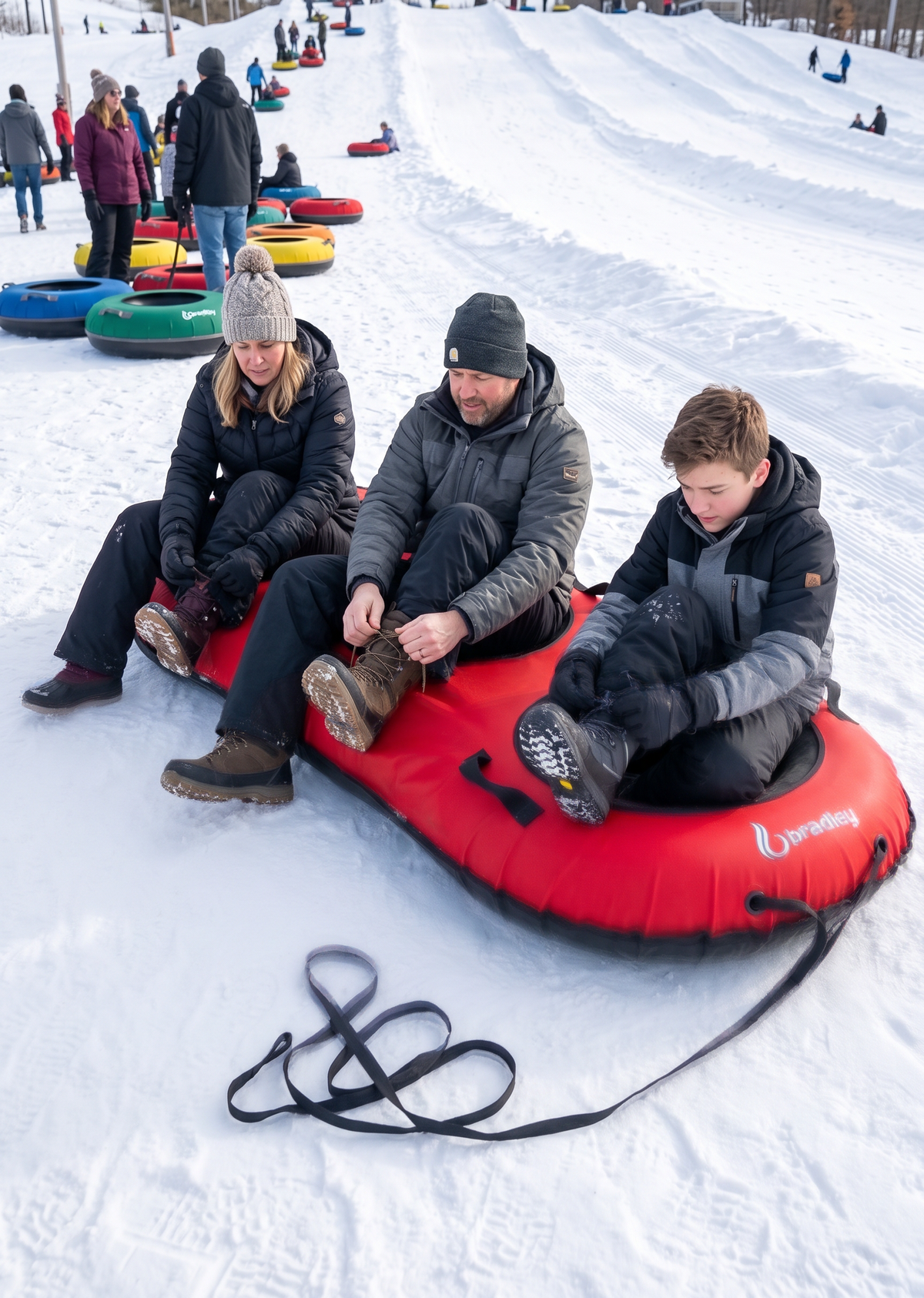 Ultimate Towable Snow Tube Sled with Heavy Duty Cover