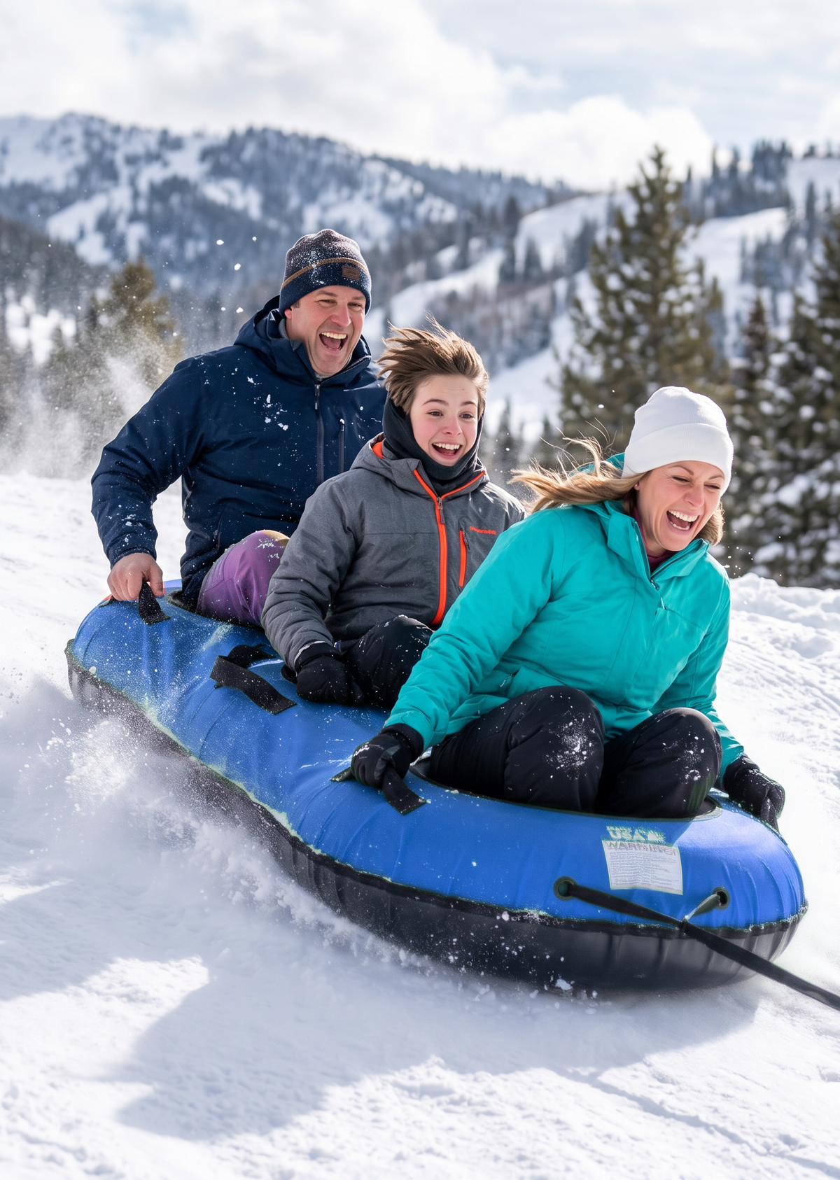 Ultimate Towable Snow Tube Sled with Heavy Duty Cover