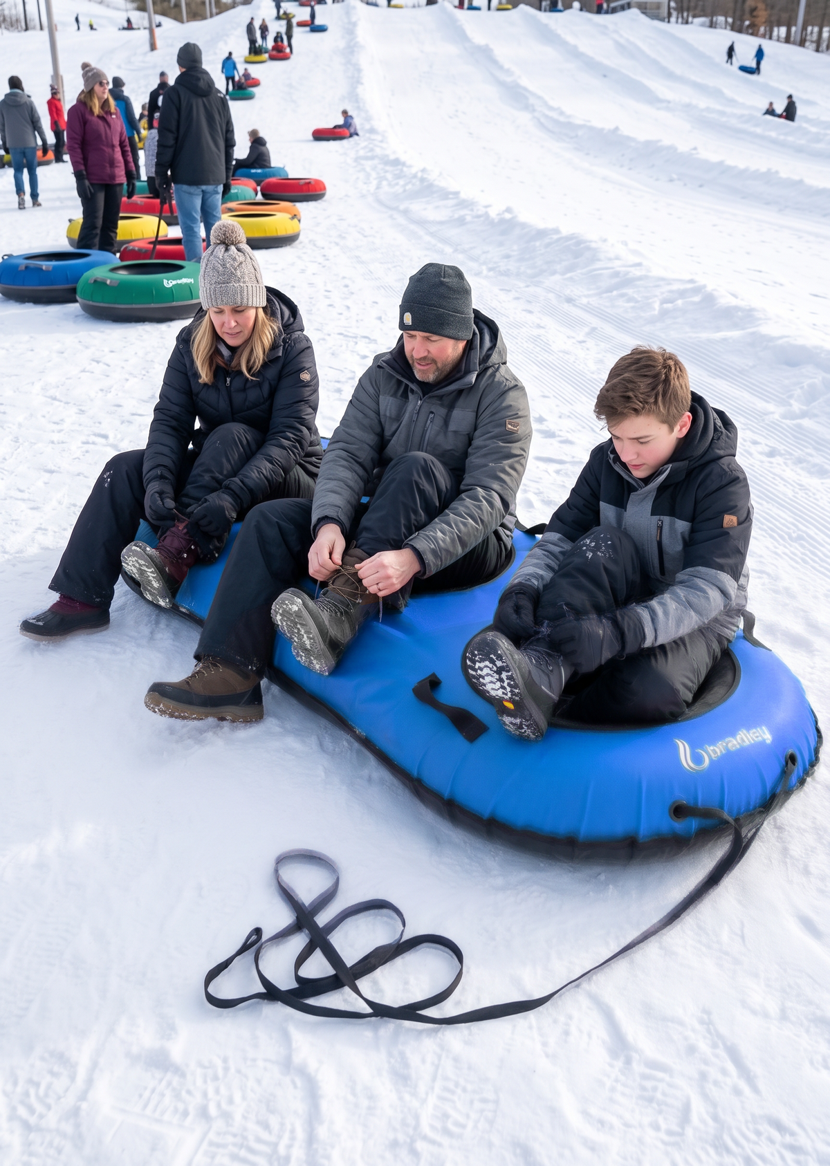 Ultimate Towable Snow Tube Sled with Heavy Duty Cover
