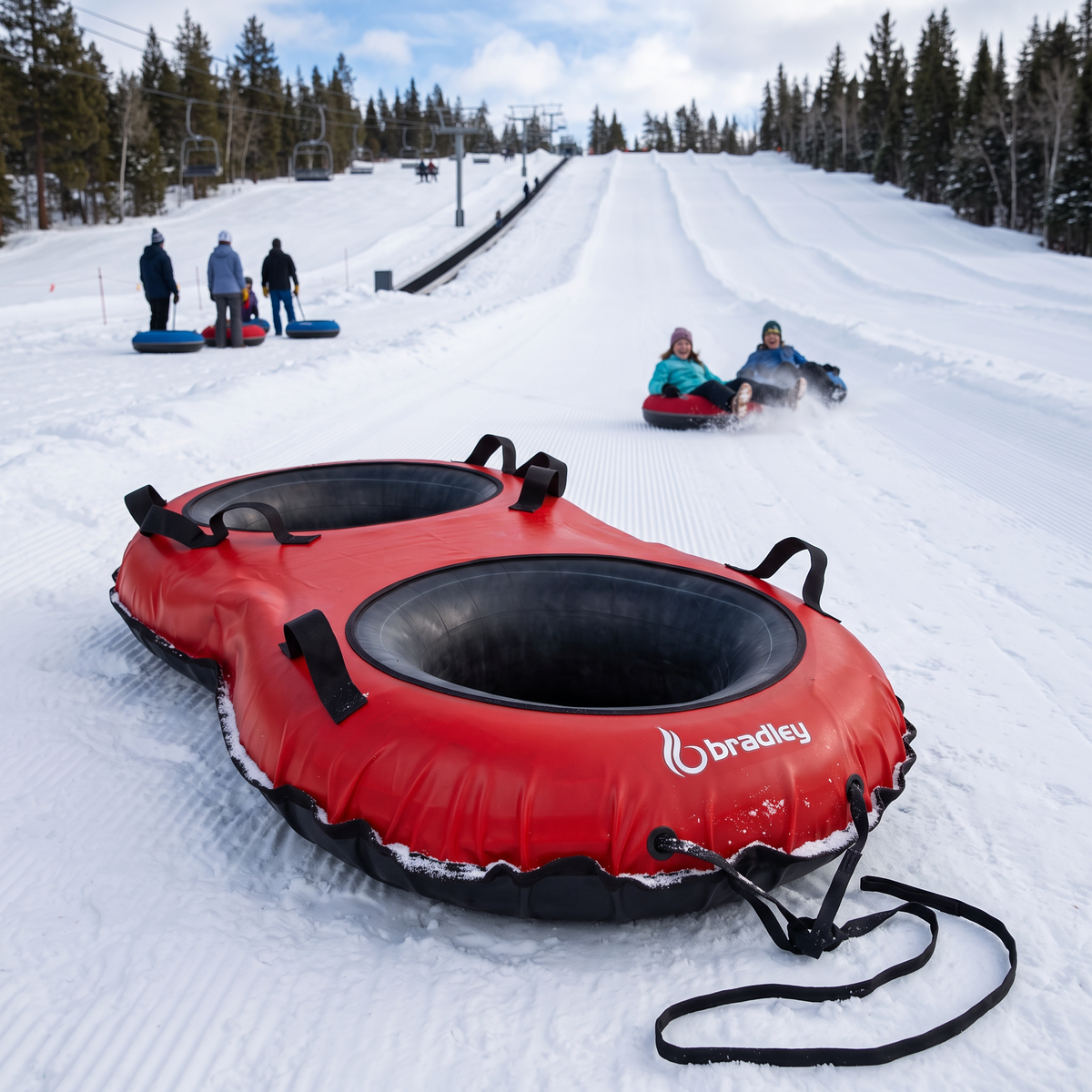 Ultimate Towable Snow Tube Sled with Heavy Duty Cover