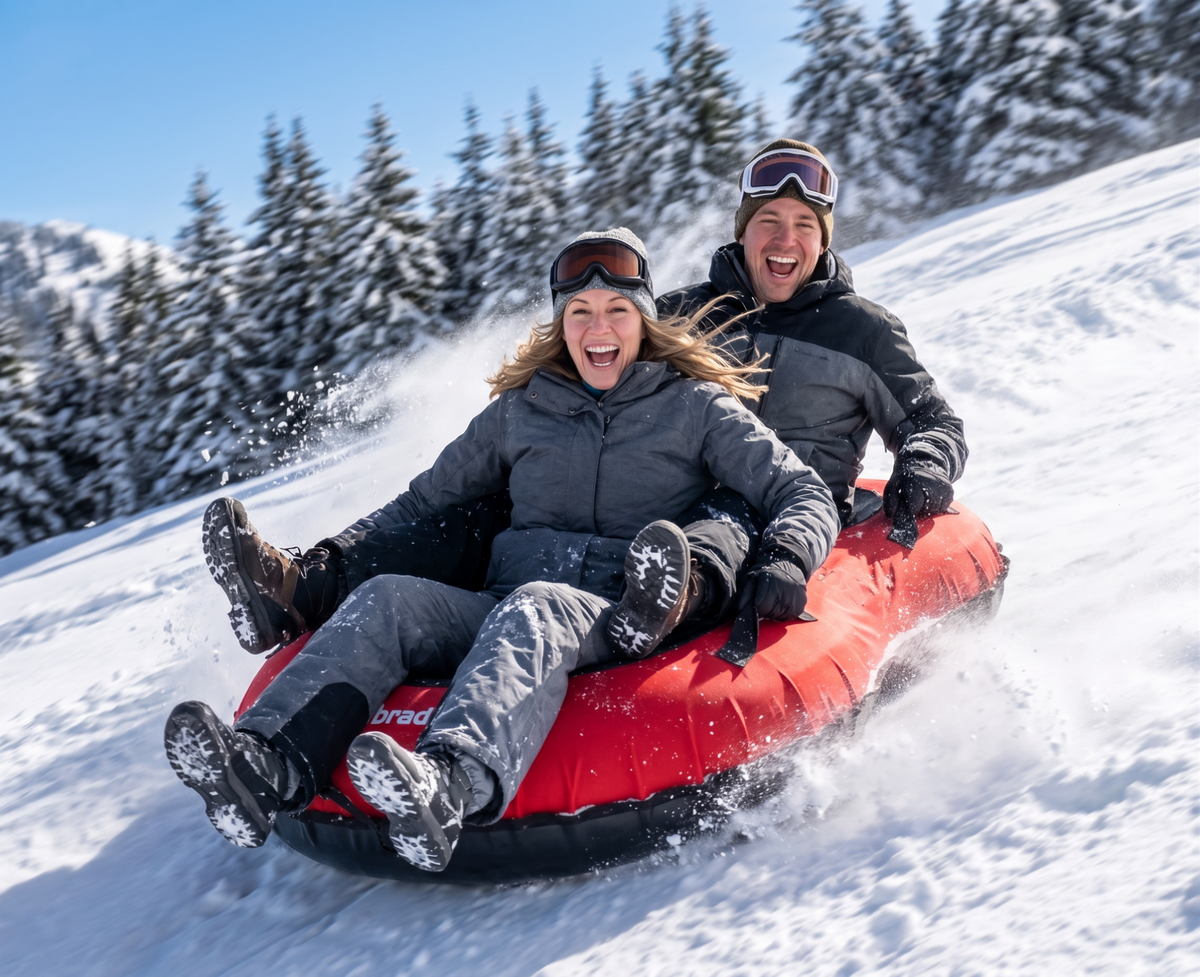 Ultimate Towable Snow Tube Sled with Heavy Duty Cover
